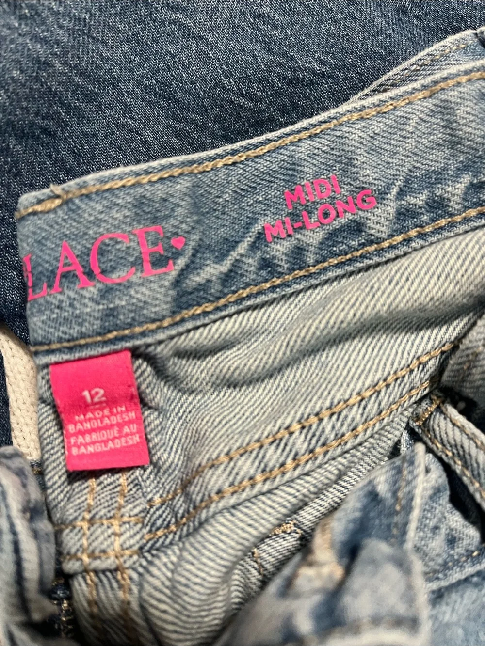 The Children's Place Girls' Denim Shorts 4 Pack - Dark Blue, Light Blue, White